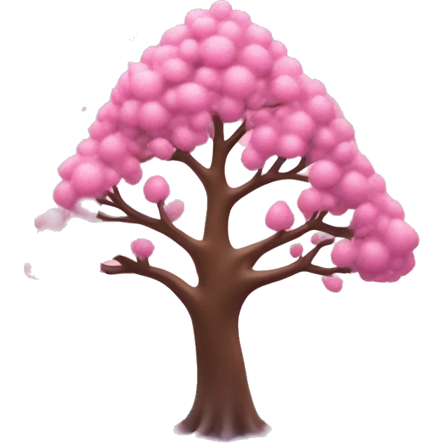 árbol de Navidad rosa con la estrella rosa  emoji