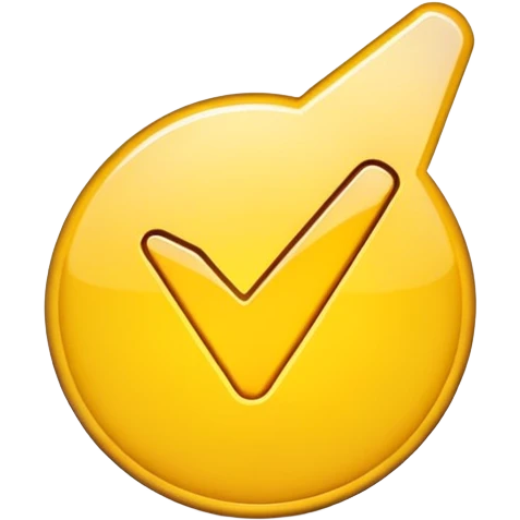 a yellow tick mark symbol emoji