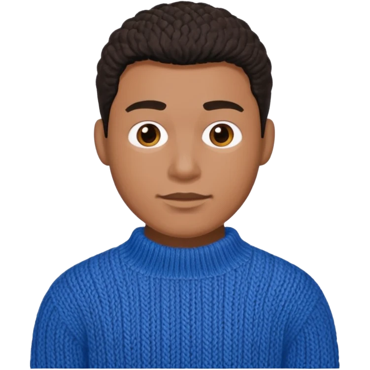 Man in Knitten wear emoji
