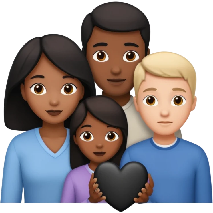 family black heart emoji