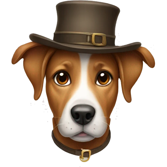 dog with hat emoji