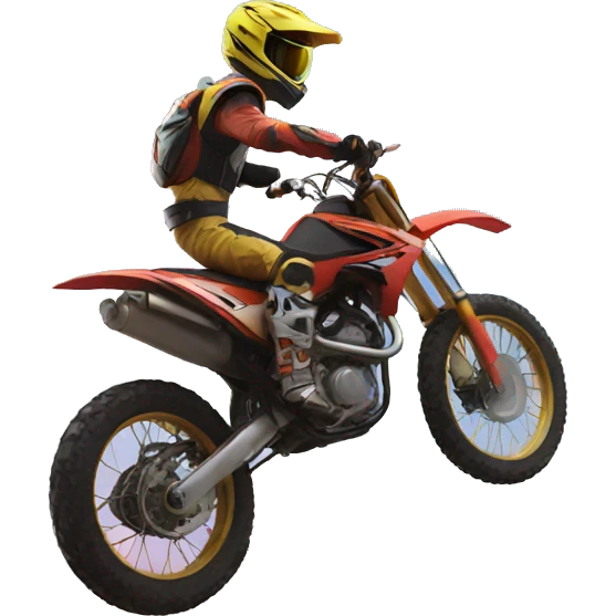 A dirtbike come to the sky emoji