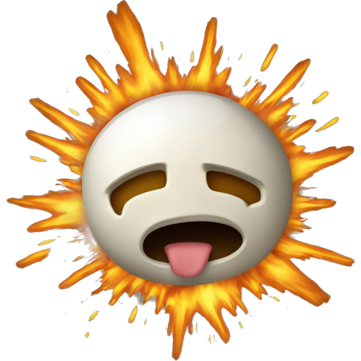 esqueleto sorprendido con explosion en la cabeza como explosion emoji