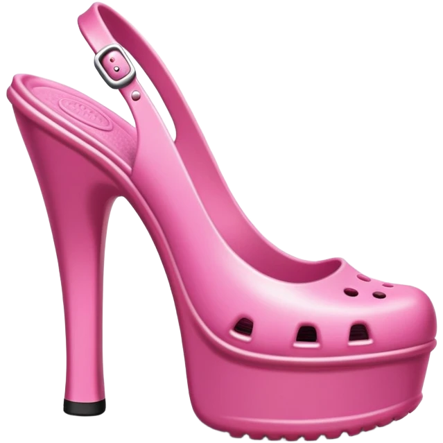 pink high heel crocs emoji