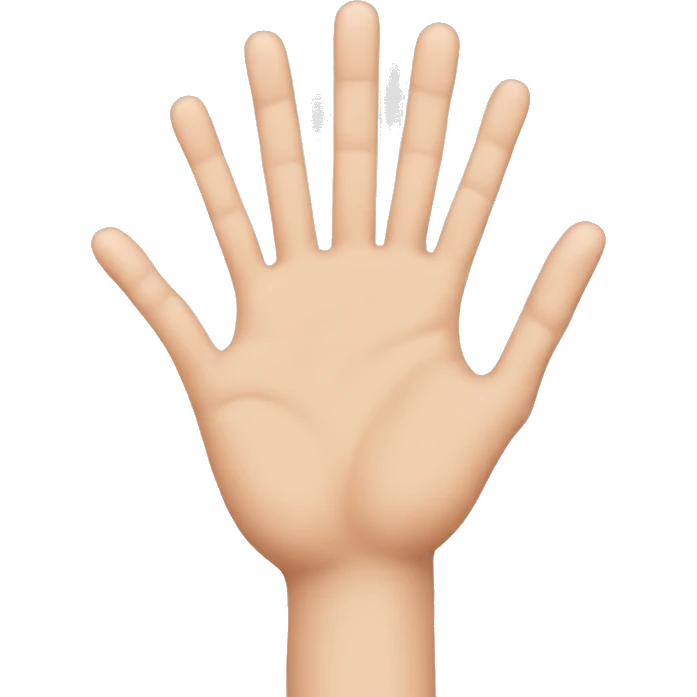 Hand with five fingers and manicure  emoji