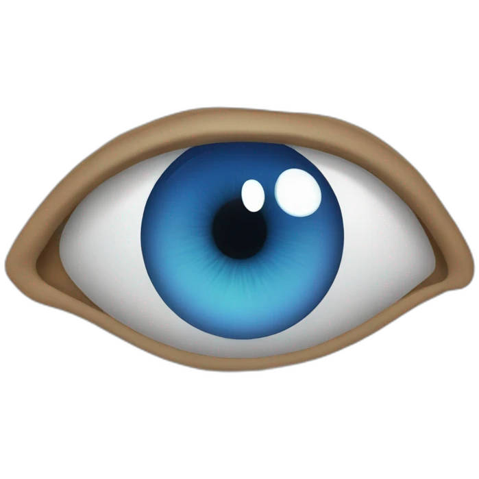 Oeil bleu emoji