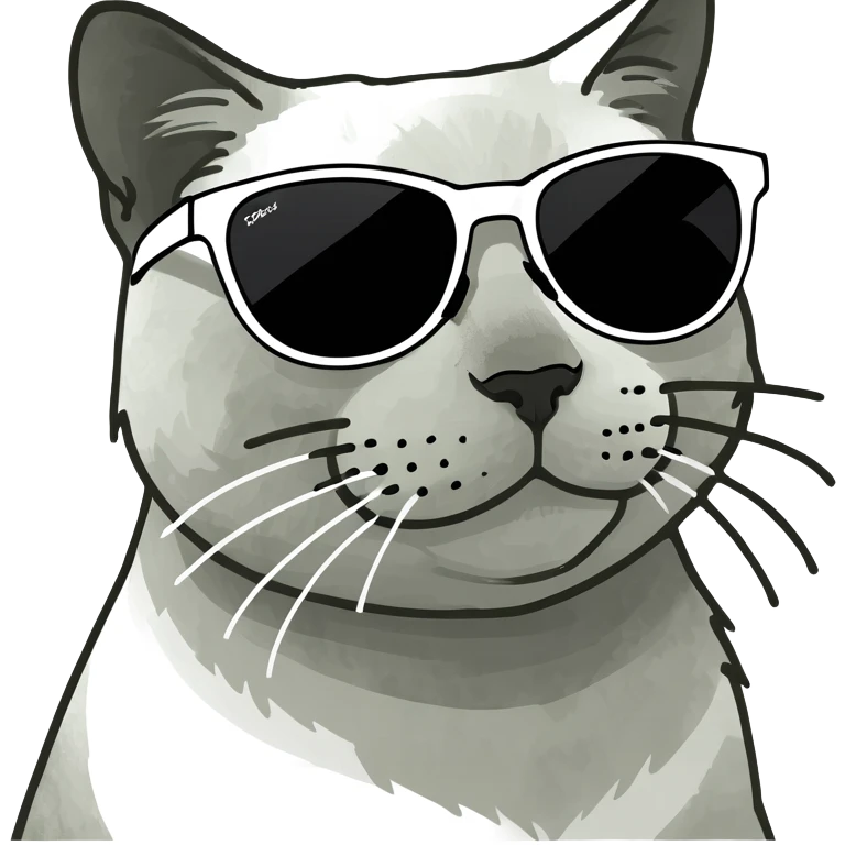 Cat with sunglasses emoji