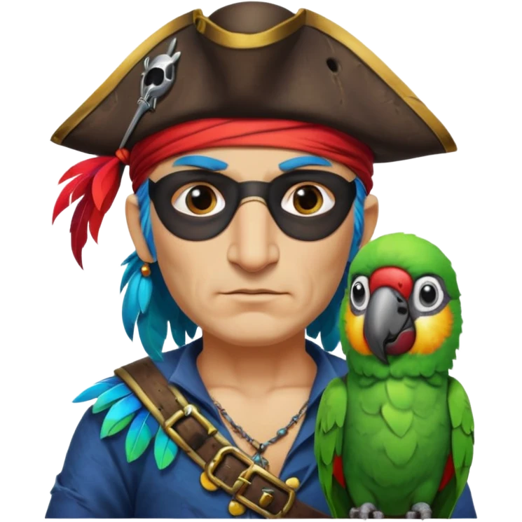 pirate and parrot emoji