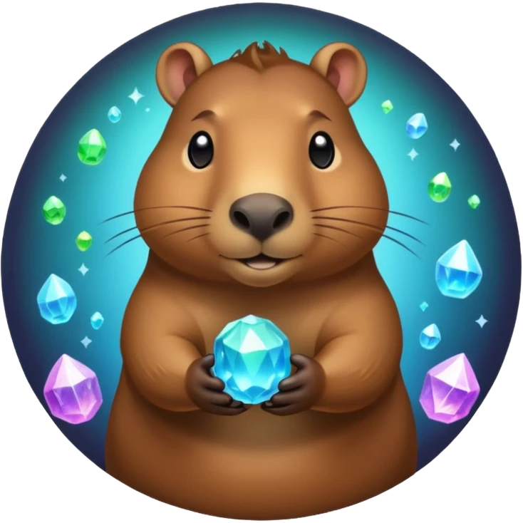 capypara with magical stone


 emoji