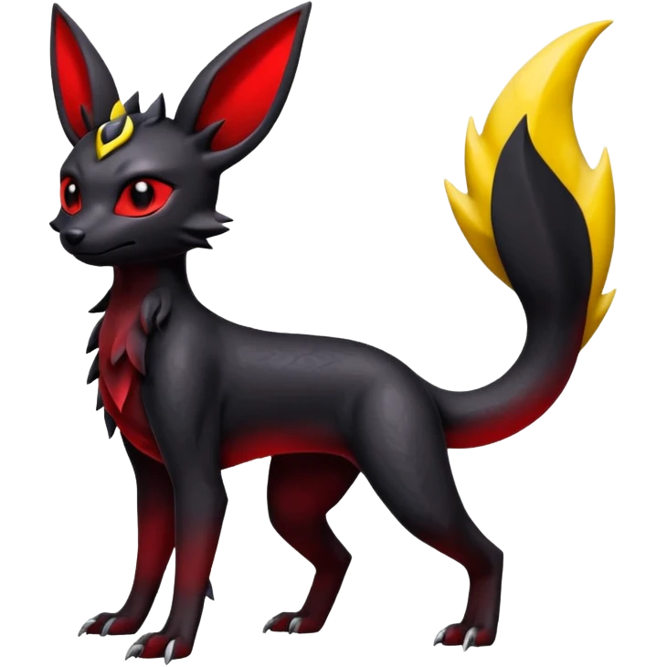  Shiny edgy dark gloomy red cool badass Umbreon-Salandit-Jolteon-fusion emoji