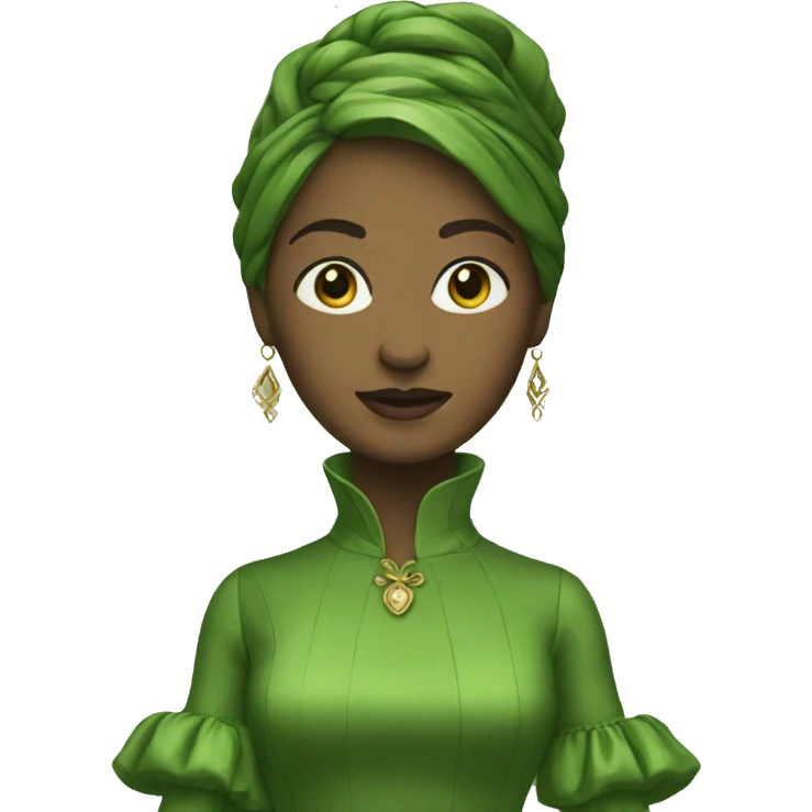 Green renaissance dress emoji
