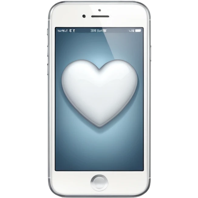 아이폰 화이트 하트 emoji