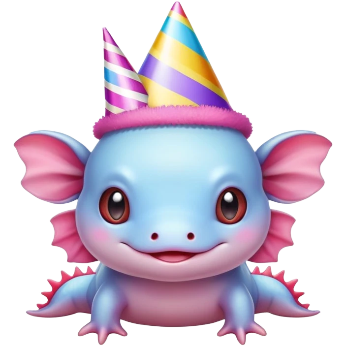 axolotl with birthday hat emoji