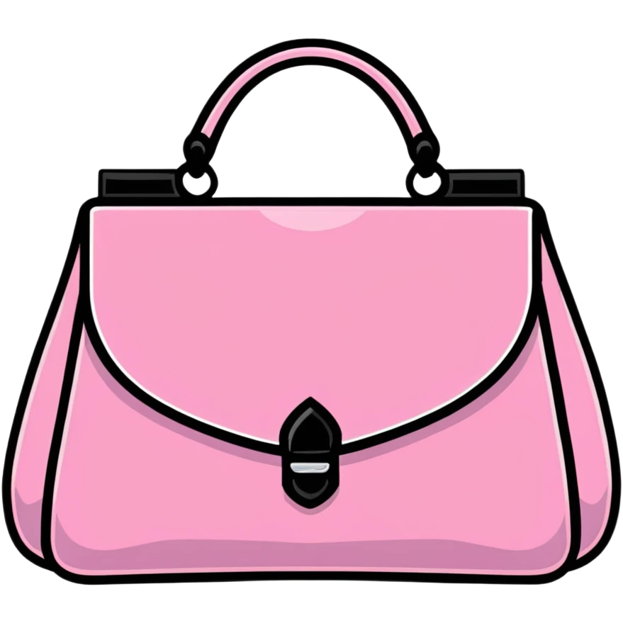 pink and black gothic purse emoji