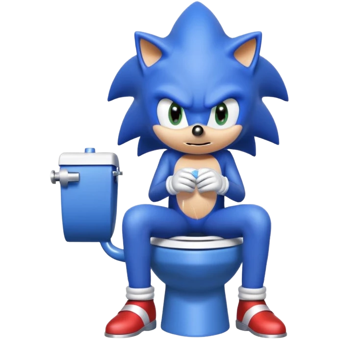 Sonic on toilet emoji