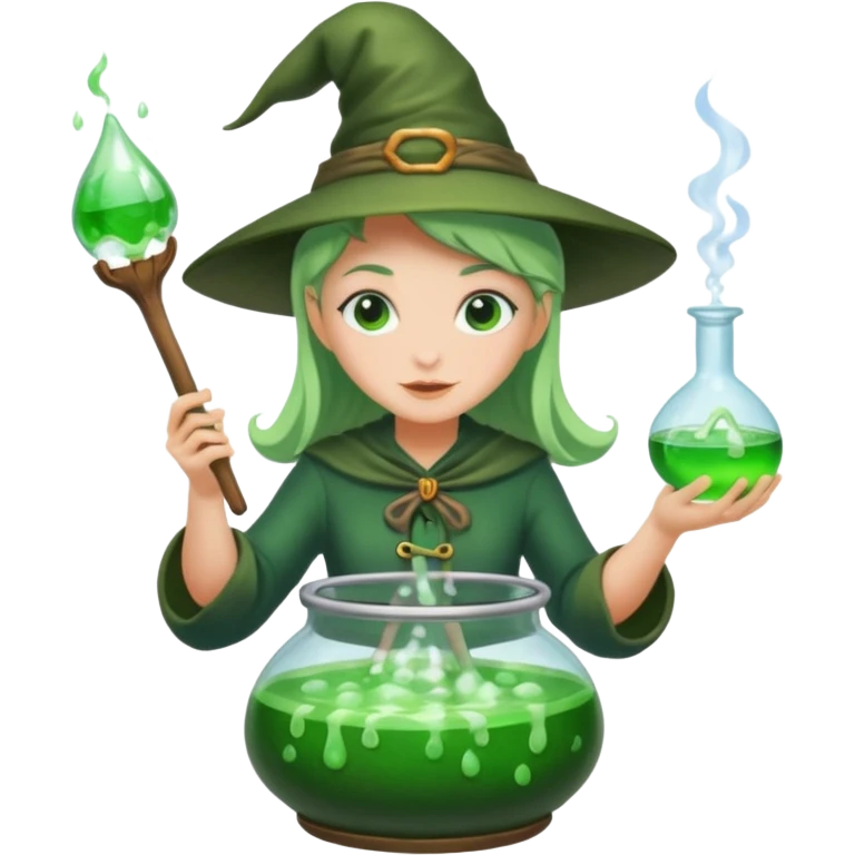 green witch cooking potion emoji