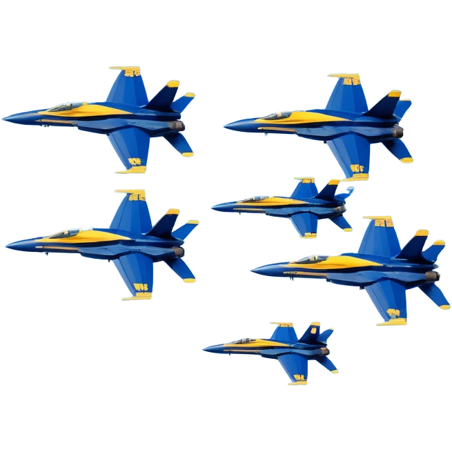 four US Navy Blue Angels f/a-18s flying in diamond formation emoji