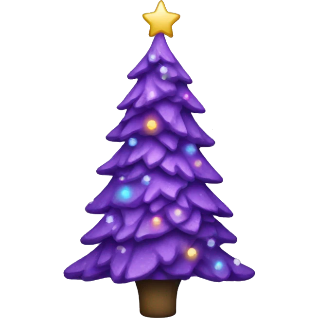 purple christmas tree  emoji