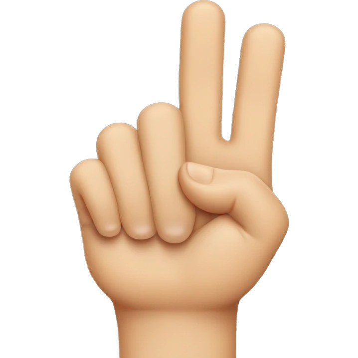 thumb pointer and middle fingers up emoji