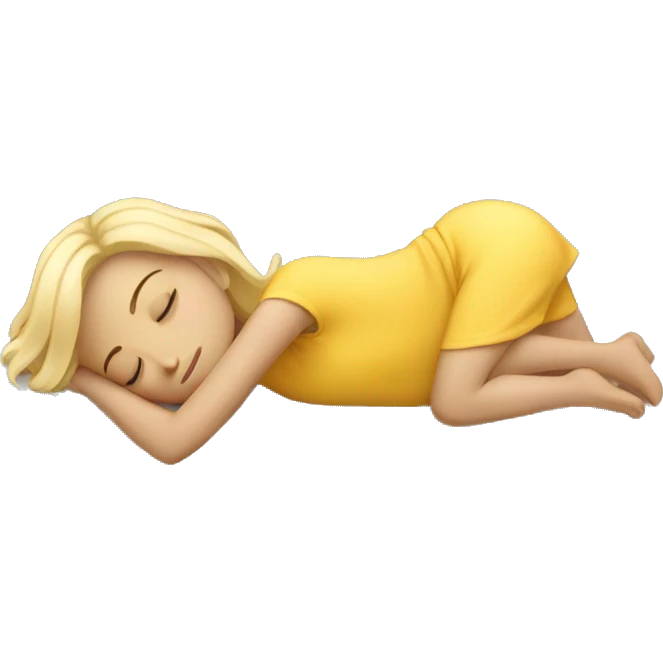 blonde girl sleeping  emoji