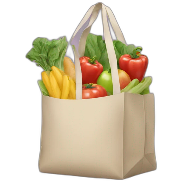 Bag of groceries emoji