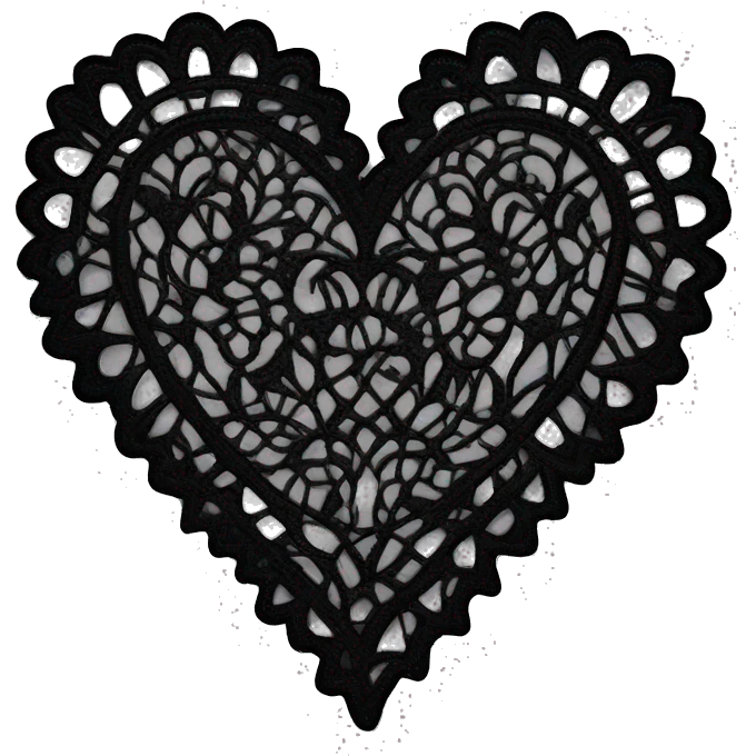 Black lace heart emoji