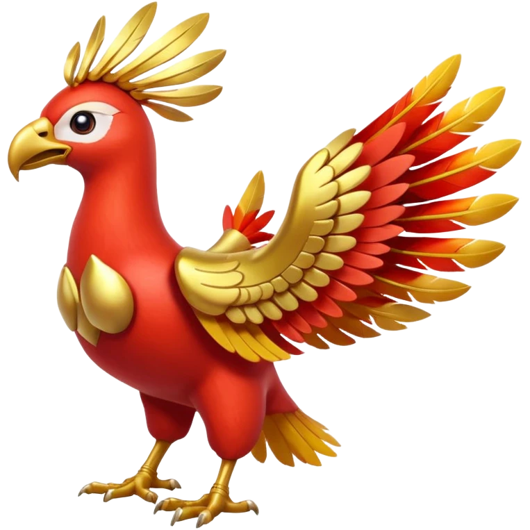 Pokemon red and green legendary Ho-Oh emoji