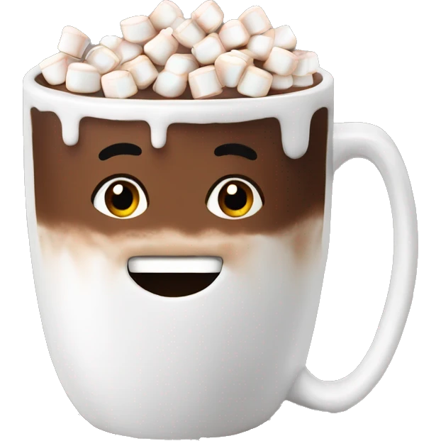 Hot chocolate with marshmallows ￼ emoji