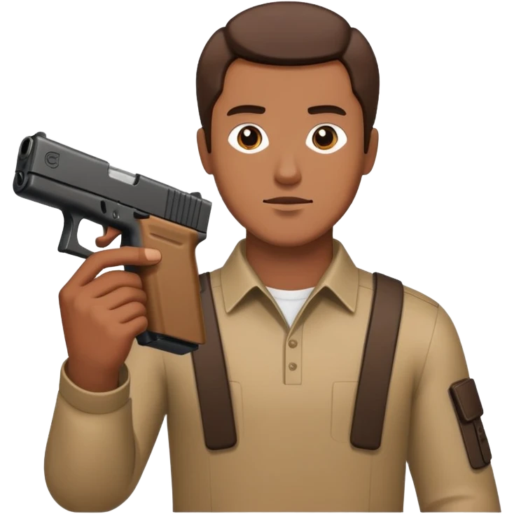 Man with a glock emoji