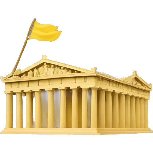 agora greece parthenon, wizards, dressed in yellow, holding macbooks emoji