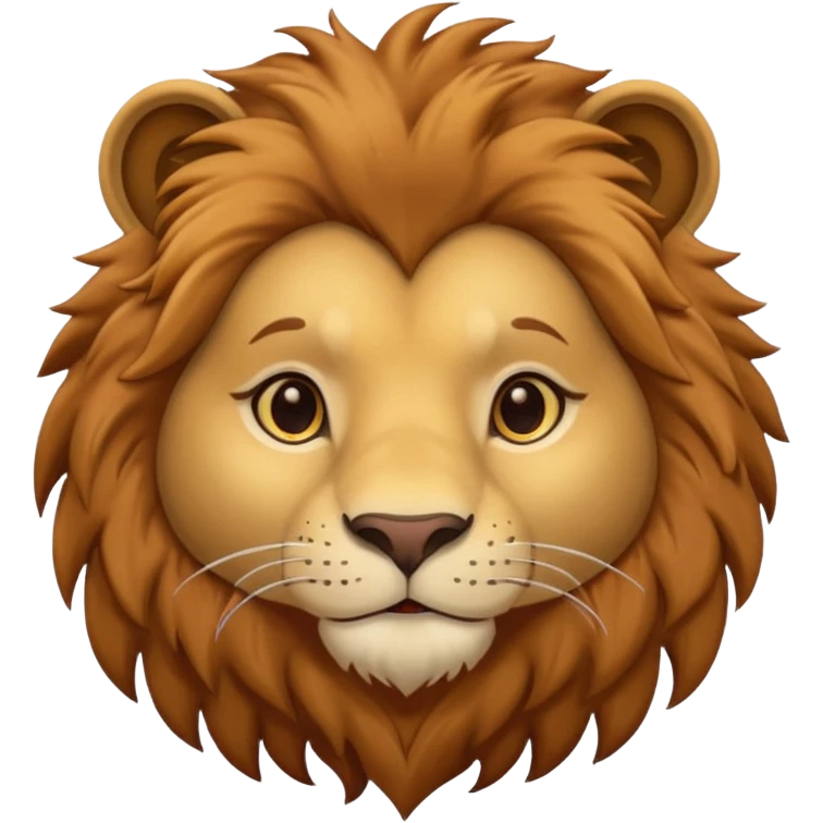 A 20-year-old anthropomorphic lion emoji