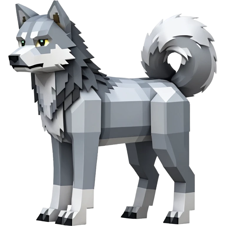 Minecraft square wolf emoji