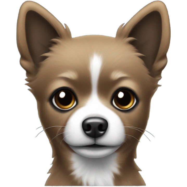 Black pomchi with white chest emoji