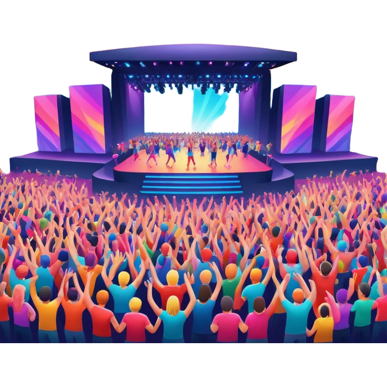 electronic music festival stage from air emoji