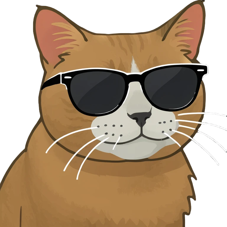 Cat with sunglasses emoji
