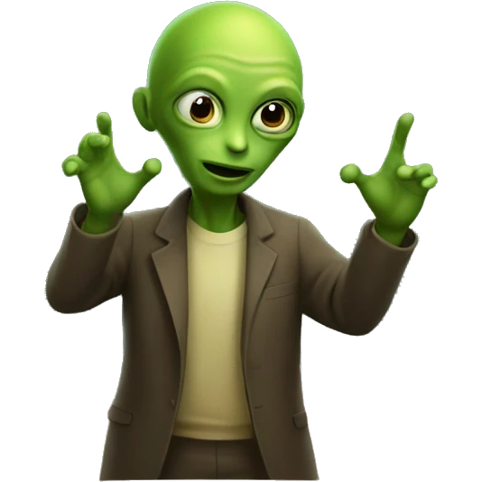 Alien teaching mathematics emoji
