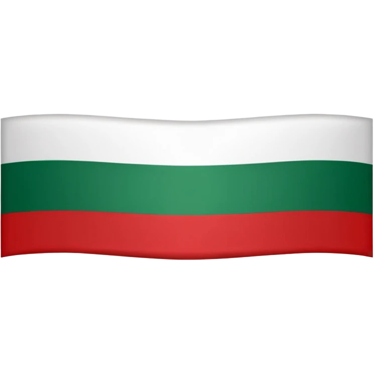  a horizontal tricolor of green, white, and red. The green stripe features the Shahada (Islamic declaration of faith) in white Arabic script emoji