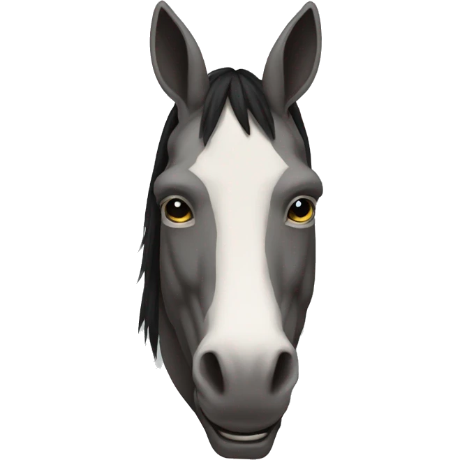 Mule head with anonymous mask emoji