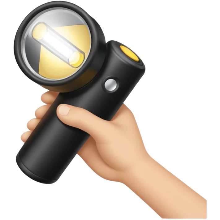 battery hand light emoji