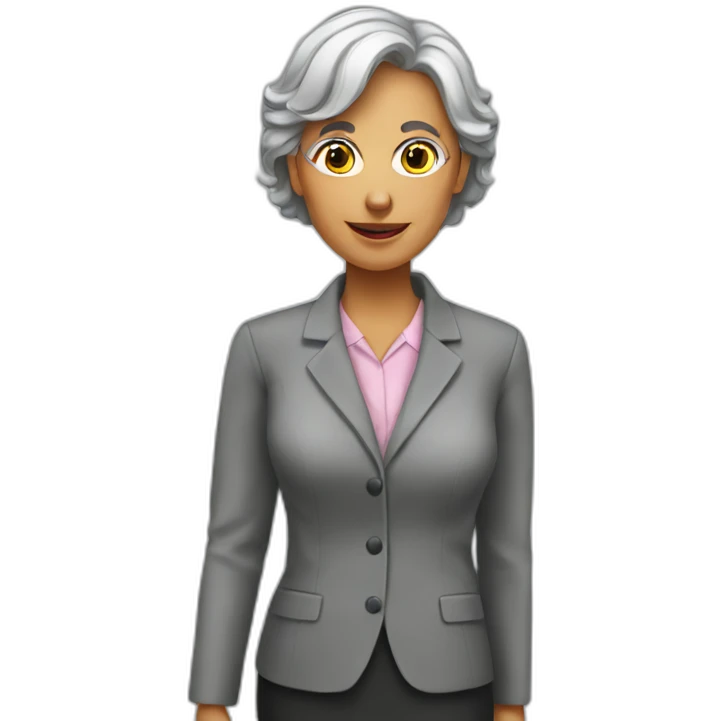 Grey hairs lady teacher standing emoji