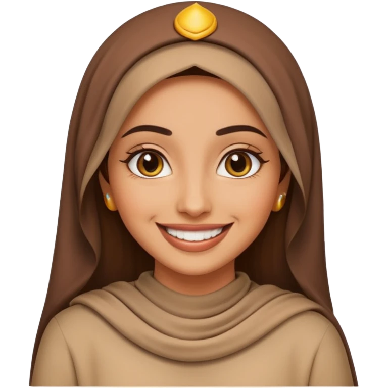 Tête jolie femme emoji arabe Réal emoji