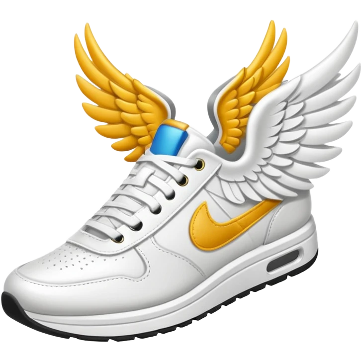 a running shoe with a wing attached to it emoji