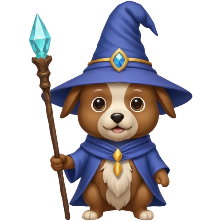 Dog wizard emoji