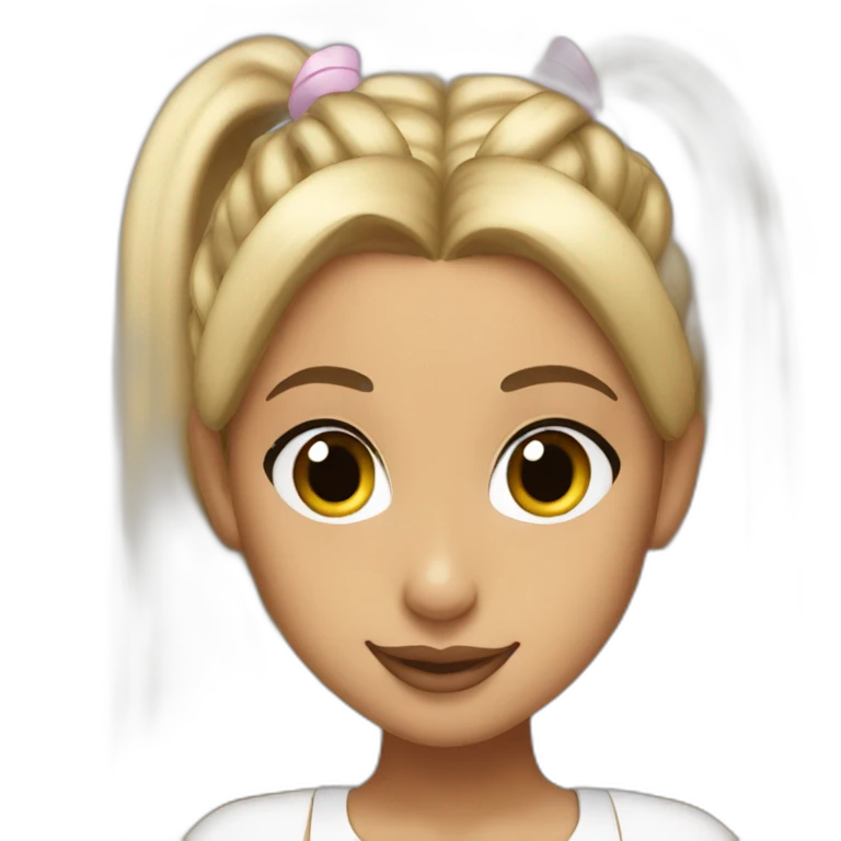 Ariana grande with blonde ponytail  emoji