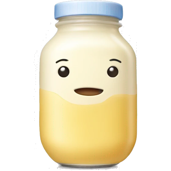 Mayonnaise with middle part emoji