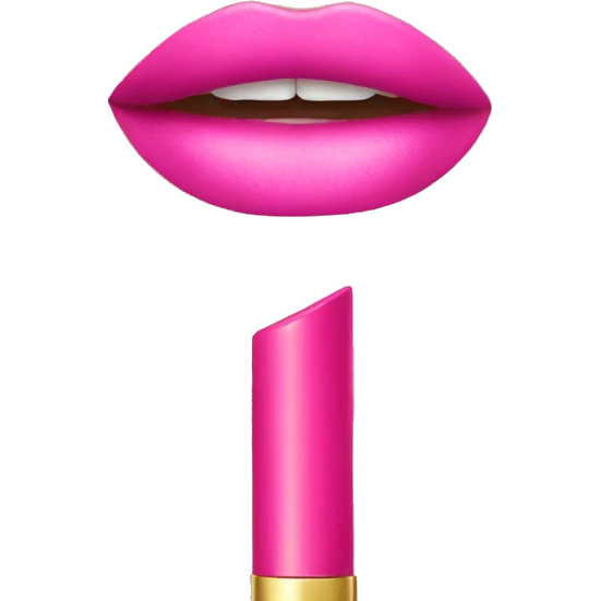 Pink lipgloss emoji