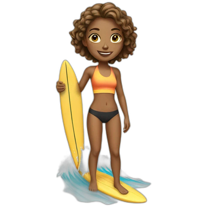 Surfer girl emoji