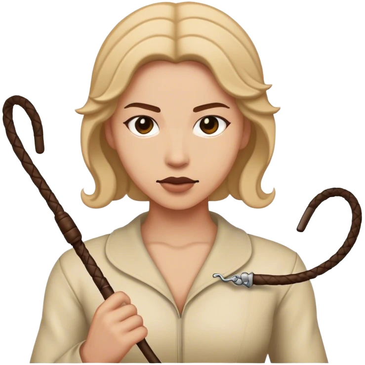 person with a whip emoji