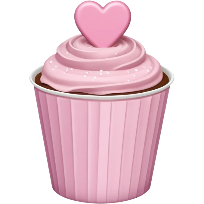 Two glossy square milk chocolate pralines placed diagonally, each in a white ridged paper cup, topped with a soft pastel pink heart icing with subtle sugar sparkle.
Cute minimal emoji-style, realistic and polished, clean studio lighting, pure white background, smooth 3D render, high resolution. emoji