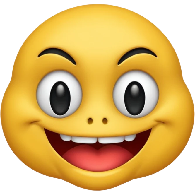 je veux un joli smiley en mode regard noir emoji